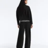 Weite Hose mit hoher Taille im Neopren-Look Weite Hose mit hoher Taille im Neopren-Look