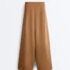 Weite Hose mit hoher Taille im Neopren-Look Weite Hose mit hoher Taille im Neopren-Look