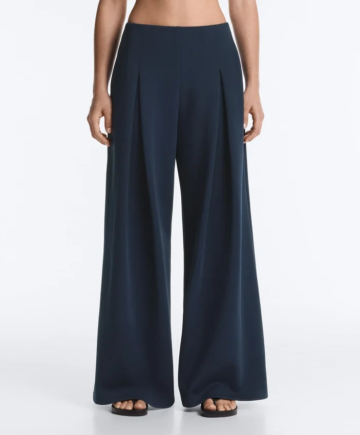 Weite Piqué-Hose aus Baumwolle Weite Piqué-Hose aus Baumwolle