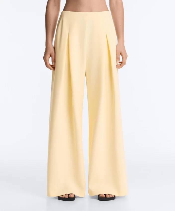 Weite Piqué-Hose aus Baumwolle Weite Piqué-Hose aus Baumwolle