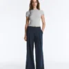 Weite Piqué-Hose aus Baumwolle Weite Piqué-Hose aus Baumwolle
