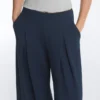 Weite Piqué-Hose aus Baumwolle Weite Piqué-Hose aus Baumwolle