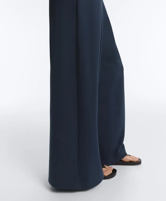 Weite Piqué-Hose aus Baumwolle Weite Piqué-Hose aus Baumwolle