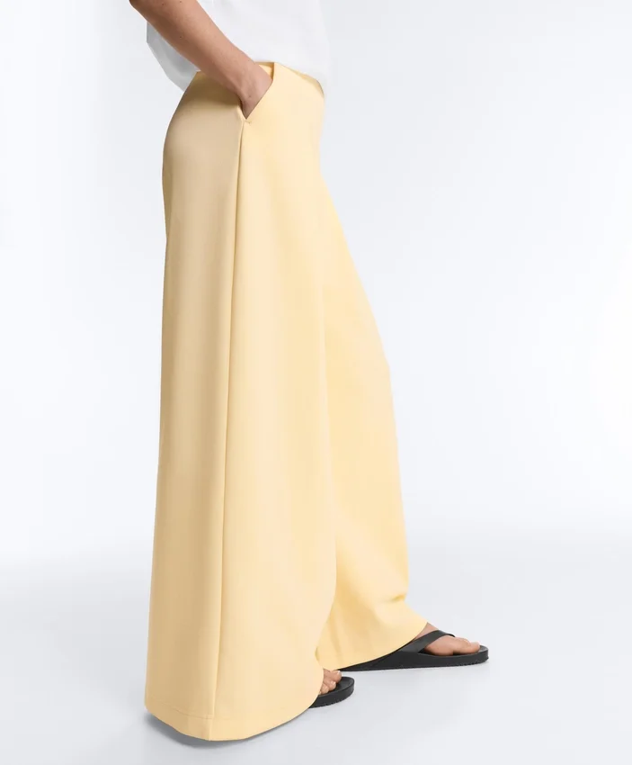 Weite Piqué-Hose aus Baumwolle Weite Piqué-Hose aus Baumwolle