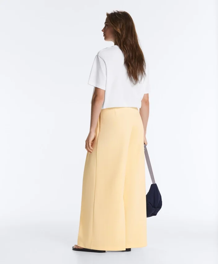 Weite Piqué-Hose aus Baumwolle Weite Piqué-Hose aus Baumwolle