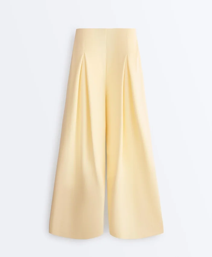 Weite Piqué-Hose aus Baumwolle Weite Piqué-Hose aus Baumwolle