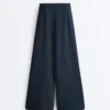 Weite Piqué-Hose aus Baumwolle Weite Piqué-Hose aus Baumwolle