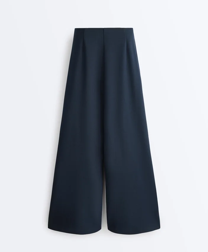 Weite Piqué-Hose aus Baumwolle Weite Piqué-Hose aus Baumwolle