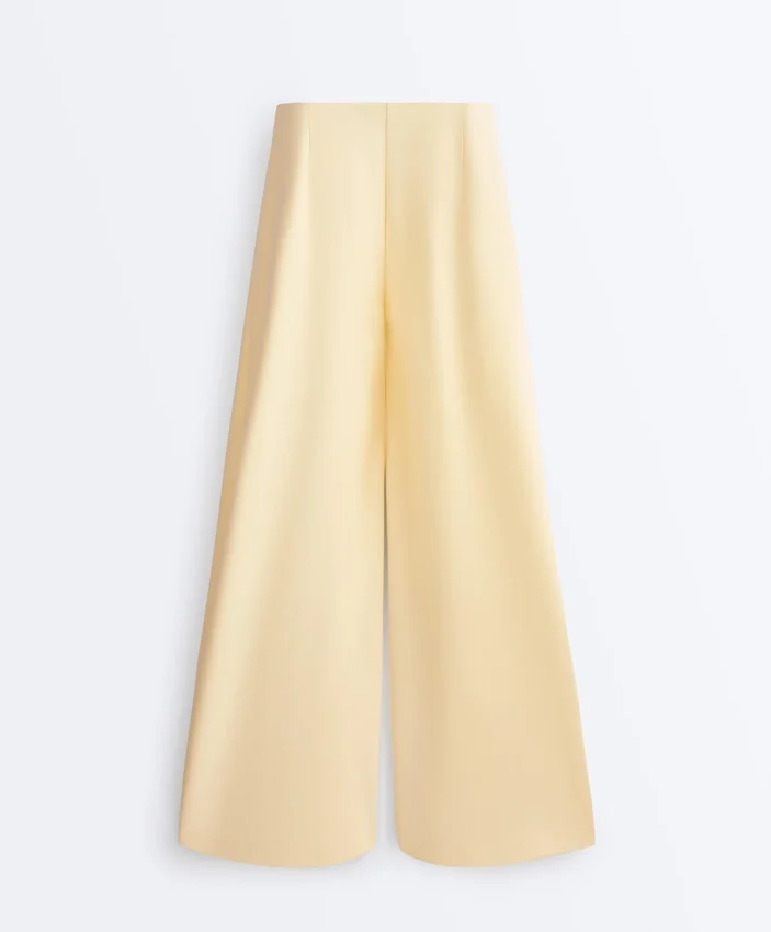Weite Piqué-Hose aus Baumwolle Weite Piqué-Hose aus Baumwolle