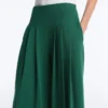 Weite Piqué-Hose aus Baumwolle mit Falten Weite Piqué-Hose aus Baumwolle mit Falten