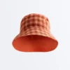 Wendbarer Bucket-Hut aus Baumwollmischung mit Karomuster Wendbarer Bucket-Hut aus Baumwollmischung mit Karomuster