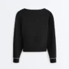 Wickel-Sweatshirt mit Kontrastpaspel und Modal
