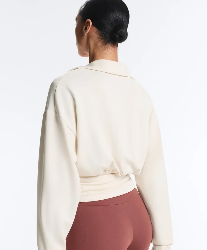 Wickel-Sweatshirt mit Rollkragen und Soft Touch-Modal Wickel-Sweatshirt mit Rollkragen und Soft Touch-Modal