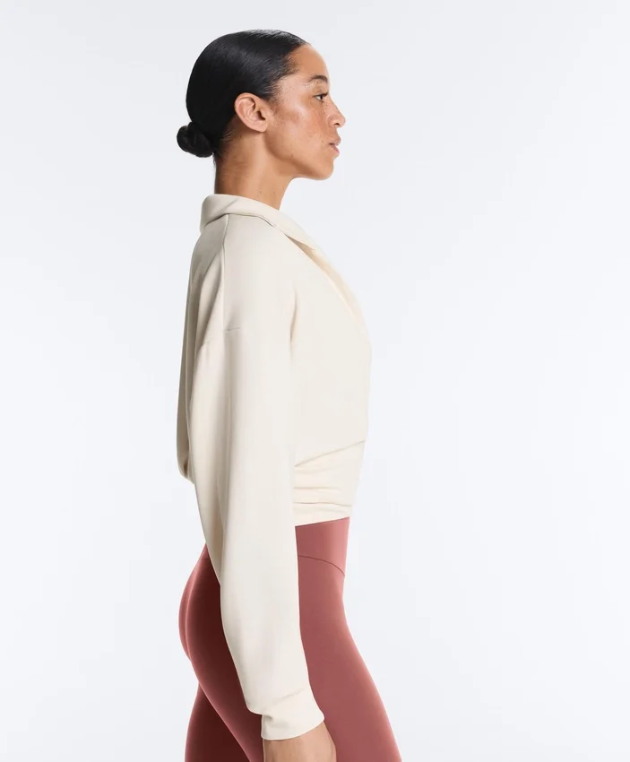 Wickel-Sweatshirt mit Rollkragen und Soft Touch-Modal Wickel-Sweatshirt mit Rollkragen und Soft Touch-Modal