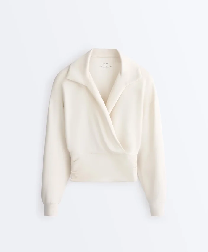 Wickel-Sweatshirt mit Rollkragen und Soft Touch-Modal Wickel-Sweatshirt mit Rollkragen und Soft Touch-Modal